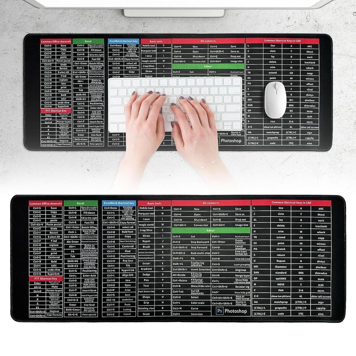ANTI-SLIP KEYBOARD PAD WITH SHORTCUT KEY PATTERNS | ⏰LIMITED PERIOD OFFER⏰